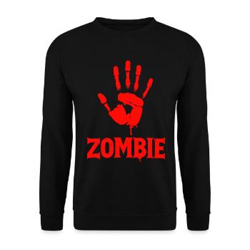 Zombie Hand Halloween Apocalypse - Unisex Sweatshirt - black - Front - Alina (178cm) & Michal (187cm)