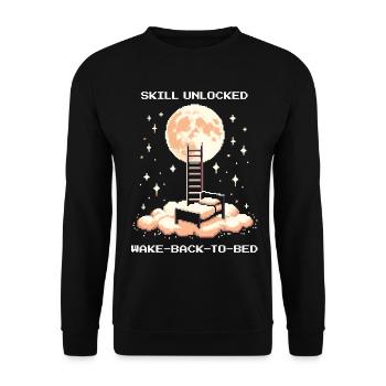 Skill Unlocked: WBTB | Lucid dream, lucid - Unisex Sweatshirt - black - Front - Alina (178cm) & Michal (187cm)