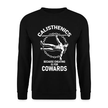 Calisthenics Fitness Gym Training Workout - Unisex Pullover - Schwarz - Vorne - Alina (178cm) & Michal (187cm)