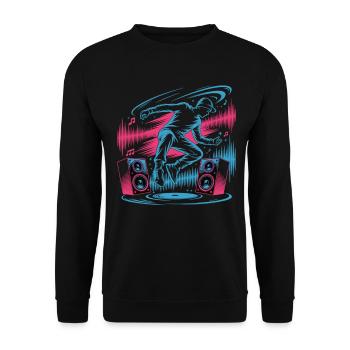 Streetdance Beat – Urban DJ Music Design - Sweat-shirt Unisexe - noir - Devant - Alina (178cm) & Michal (187cm)