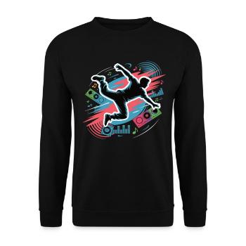 Streetdance Beat – Urban DJ Music Design - Sweat-shirt Unisexe - noir - Devant - Alina (178cm) & Michal (187cm)