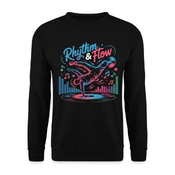 Streetdance Beat – Urban DJ Music Design - Sweat-shirt Unisexe - noir - Devant - Alina (178cm) & Michal (187cm)