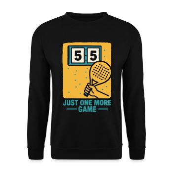 Padel Nur noch ein Spiel Lustiges Tennis - Unisex Pullover - Schwarz - Vorne - Alina (178cm) & Michal (187cm)