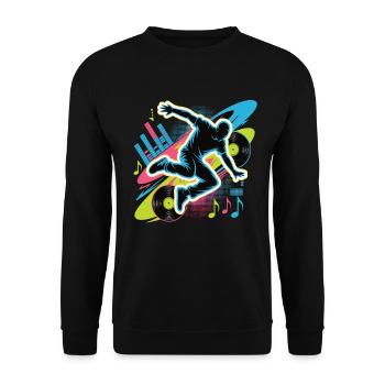 Streetdance Beat – Urban DJ Music Design - Sweat-shirt Unisexe - noir - Devant - Alina (178cm) & Michal (187cm)