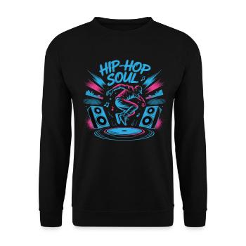Streetdance Beat – Urban DJ Music Design - Sweat-shirt Unisexe - noir - Devant - Alina (178cm) & Michal (187cm)
