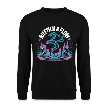 Streetdance Beat – Urban DJ Music Design - Sweat-shirt Unisexe - noir - Devant - Alina (178cm) & Michal (187cm)