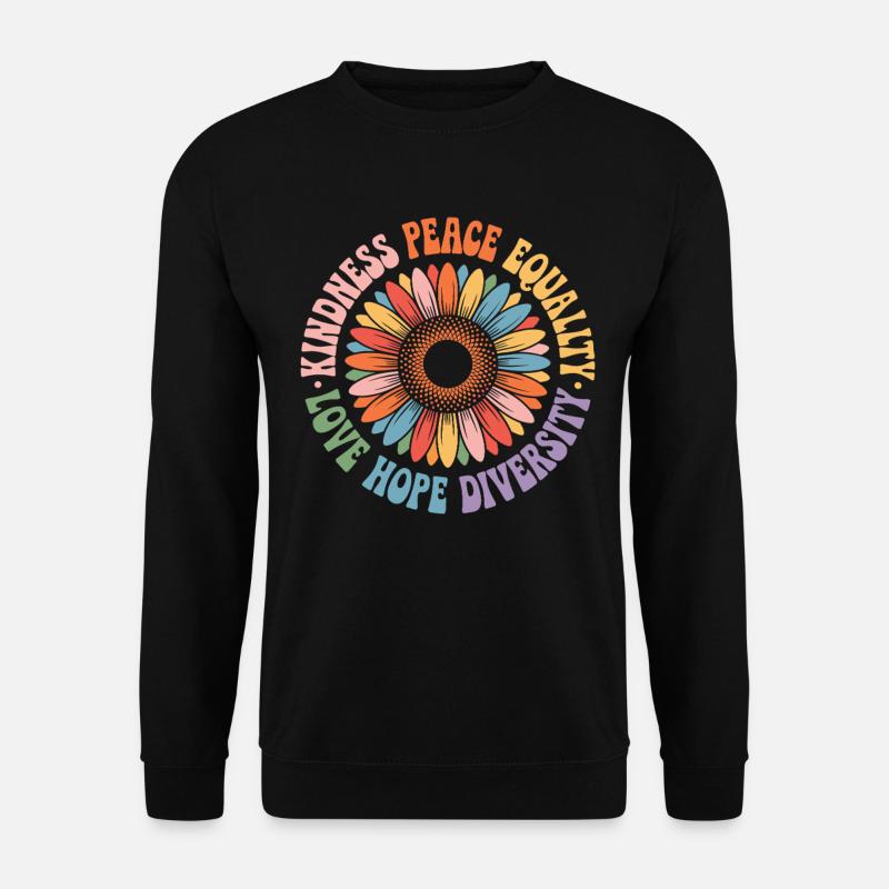 Kindness Peace Equality Love Hope Diversity - Unisex Sweatshirt - black