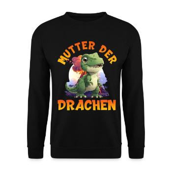 Werdende Mütter MUTTER DER DRACHEN Lustig - Unisex Sweatshirt - black - Front - Alina (178cm) & Michal (187cm)