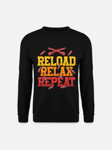 Tontaubenschießen Reload Relax - Unisex Pullover - Schwarz