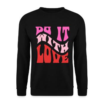 It It Love Retro Lettering - Unisex Sweatshirt - black - Front - Alina (178cm) & Michal (187cm)