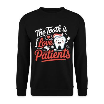 Dental Love: My Patients - Unisex Sweatshirt - black - Front - Alina (178cm) & Michal (187cm)