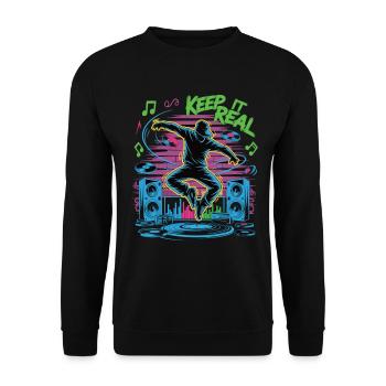 Streetdance Beat – Urban DJ Music Design - Sweat-shirt Unisexe - noir - Devant - Alina (178cm) & Michal (187cm)