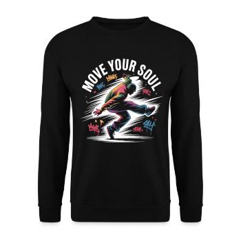 Streetdance Beat – Urban DJ Music Design - Sweat-shirt Unisexe - noir - Devant - Alina (178cm) & Michal (187cm)