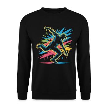 Streetdance Beat – Urban DJ Music Design - Sweat-shirt Unisexe - noir - Devant - Alina (178cm) & Michal (187cm)
