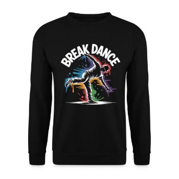 Streetdance Beat – Urban DJ Music Design - Unisex Sweatshirt - black - Front - Alina (178cm) & Michal (187cm)