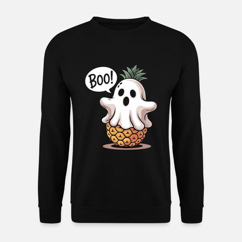 Pineapple Ghost Halloween - Unisex Sweatshirt - black
