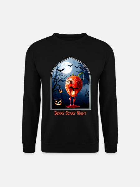 Erdbeer Halloween - Berry Scary Night - Unisex Pullover - Schwarz