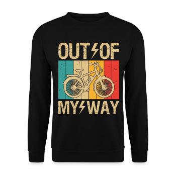 Hors de mon chemin E-Bike Biking Cycliste électrique - Sweat-shirt Unisexe - noir - Devant - Alina (178cm) & Michal (187cm)