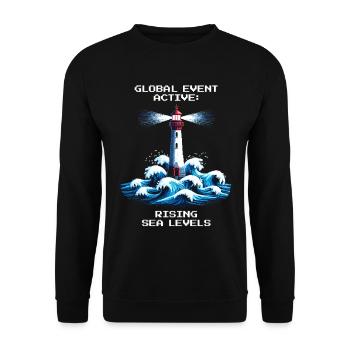 Événement mondial : le niveau de la mer monte | Climat - Sweat-shirt Unisexe - noir - Devant - Alina (178cm) & Michal (187cm)