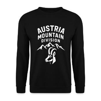 Austria Mountains Hiking - Unisex Sweatshirt - black - Front - Alina (178cm) & Michal (187cm)