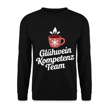 Mulled Wine Competence Team – Funny Winter Design - Unisex Sweatshirt - black - Front - Alina (178cm) & Michal (187cm)