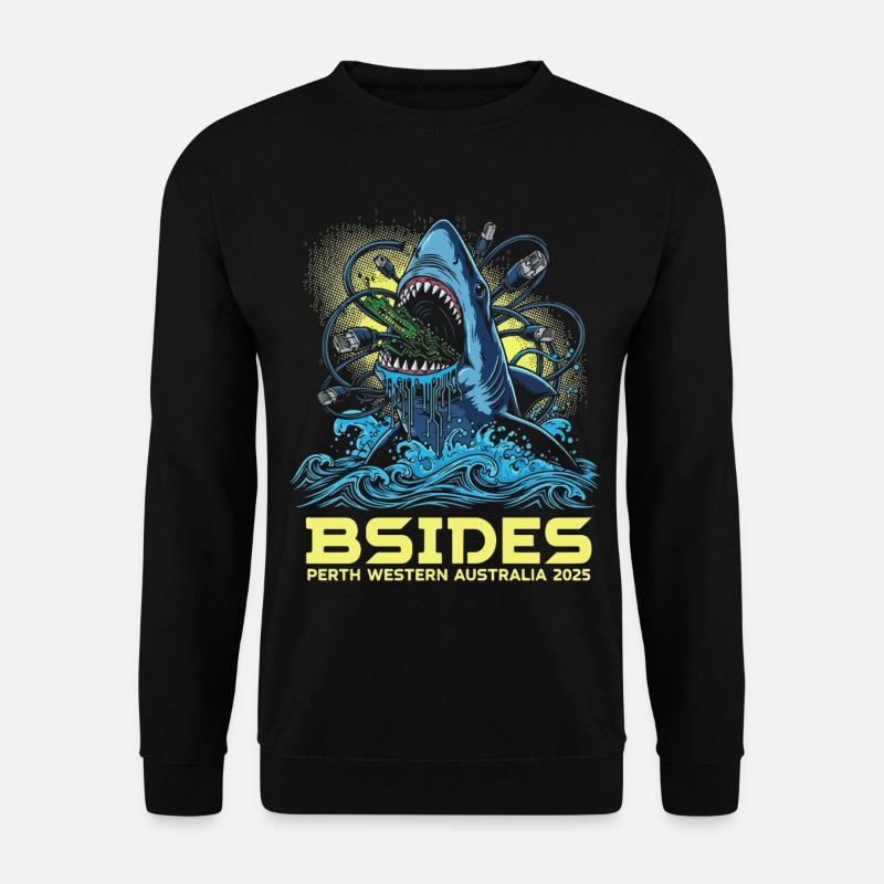Shark Beat BSIDES Perth 2025 - Unisex Pullover - Schwarz