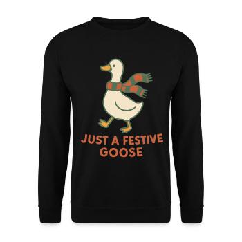 Juste une fête festive de l’oie de Noël - Sweat-shirt Unisexe - noir - Devant - Alina (178cm) & Michal (187cm)