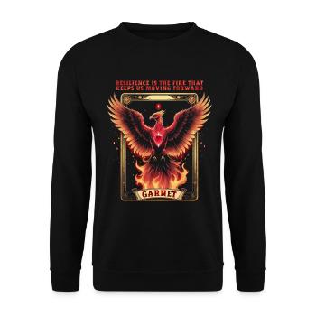 Birthstone January Grana - Unisex Sweatshirt - black - Front - Alina (178cm) & Michal (187cm)