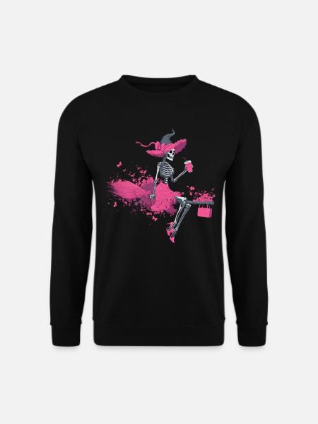 Skeleton Witch Feminist Halloween - Unisex Sweatshirt - black