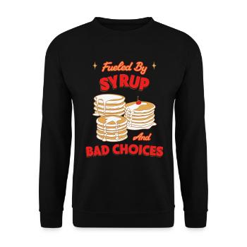 Butter Waffles Breakfast Fan Shirt - Unisex Sweatshirt - black - Front - Alina (178cm) & Michal (187cm)