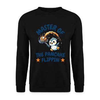Waffle Dough Baking Gift for Foodies - Unisex Sweatshirt - black - Front - Alina (178cm) & Michal (187cm)