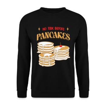 Butter Waffles Breakfast Fan Shirt - Unisex Sweatshirt - black - Front - Alina (178cm) & Michal (187cm)