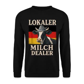 Fermier laitier Éleveur Éleveur Éleveur Amoureux des vaches - Sweat-shirt Unisexe - noir - Devant - Alina (178cm) & Michal (187cm)