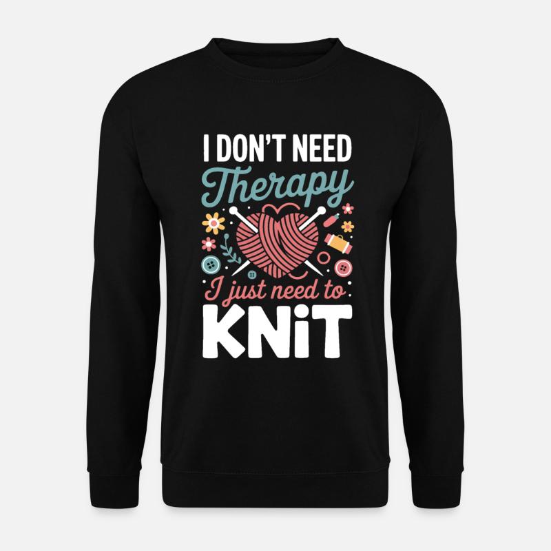 Knit Therapy Heart - Unisex Sweatshirt - black