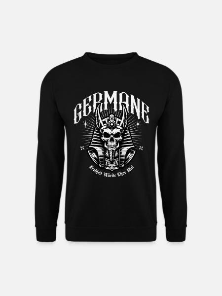 Crowns Skull Warrior Germanic - Unisex Sweatshirt - black