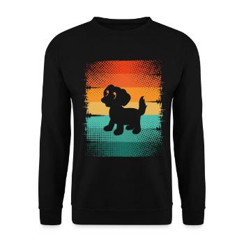 Dog Puppy - Unisex Sweatshirt - black - Front - Alina (178cm) & Michal (187cm)