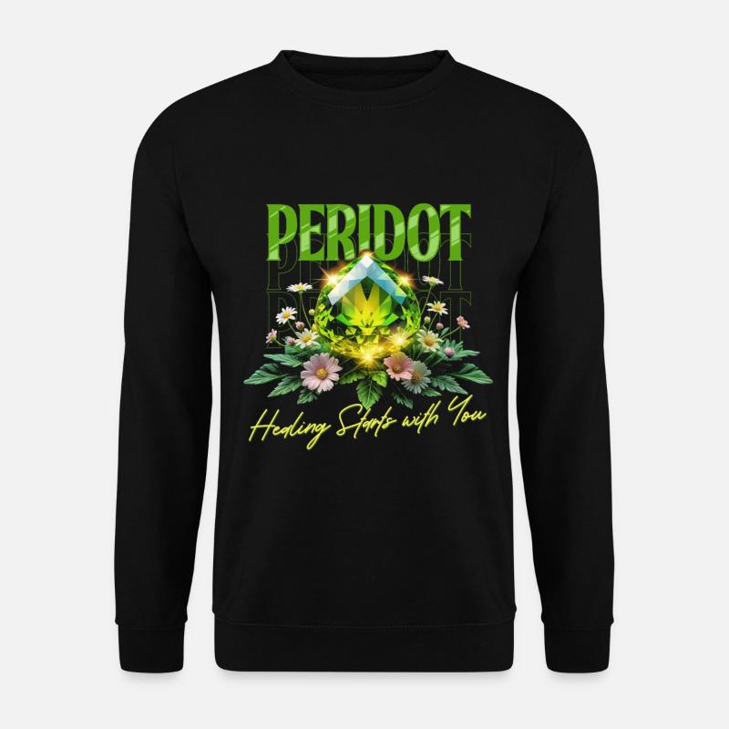 Geburtsstein August Peridot - Unisex Pullover - Schwarz