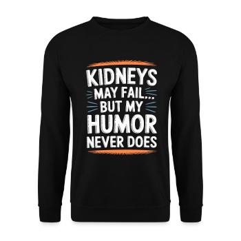 Dialysis Nurse Kidneys My Fail But Hospital Nurse - Unisex Pullover - Schwarz - Vorne - Alina (178cm) & Michal (187cm)