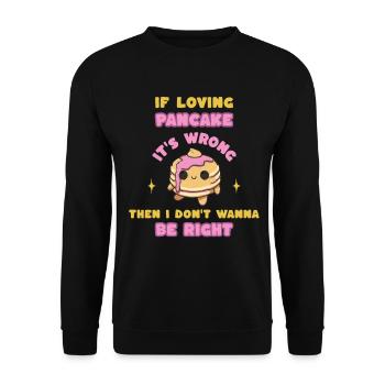 Waffle Love Funny Waffle Design - Unisex Sweatshirt - black - Front - Alina (178cm) & Michal (187cm)