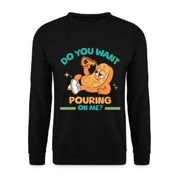 Parfum de gaufre Un design doux pour les connaisseurs - Sweat-shirt Unisexe - noir - Devant - Alina (178cm) & Michal (187cm)