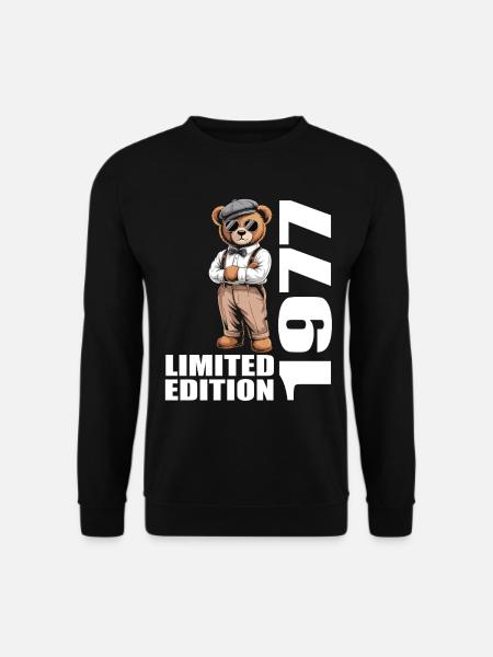1977 Limited Edition Bär Geburtstag 1977 - Unisex Pullover - Schwarz