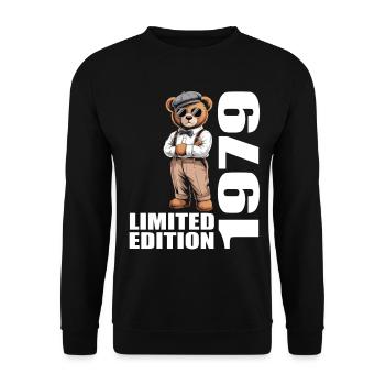1979 Limited Edition Bär Geburtstag 1979 - Unisex Pullover - Schwarz - Vorne - Alina (178cm) & Michal (187cm)