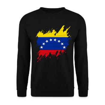 Drapeau du Venezuela, style déchiré - Sweat-shirt Unisexe - noir - Devant - Alina (178cm) & Michal (187cm)