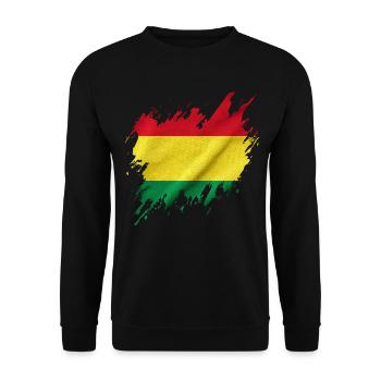 Drapeau bolivien, style déchiré - Sweat-shirt Unisexe - noir - Devant - Alina (178cm) & Michal (187cm)