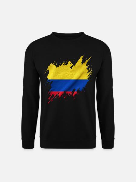 Drapeau de la Colombie, style déchiré - Sweat-shirt Unisexe - noir