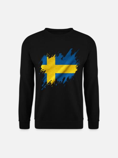 Drapeau de la Suède, style déchiré - Sweat-shirt Unisexe - noir