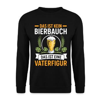 Soon dad THIS IS NOT A BEER BELLY, THIS IS A - Unisex Sweatshirt - black - Front - Alina (178cm) & Michal (187cm)