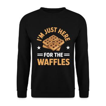 Butter Waffles Breakfast Fan Shirt - Unisex Sweatshirt - black - Front - Alina (178cm) & Michal (187cm)