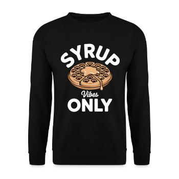 Waffle Dough Baking Gift for Foodies - Unisex Sweatshirt - black - Front - Alina (178cm) & Michal (187cm)