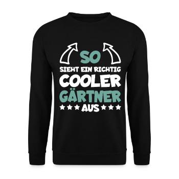 Jardinier vraiment cool drôle dire cadeau - Sweat-shirt Unisexe - noir - Devant - Alina (178cm) & Michal (187cm)